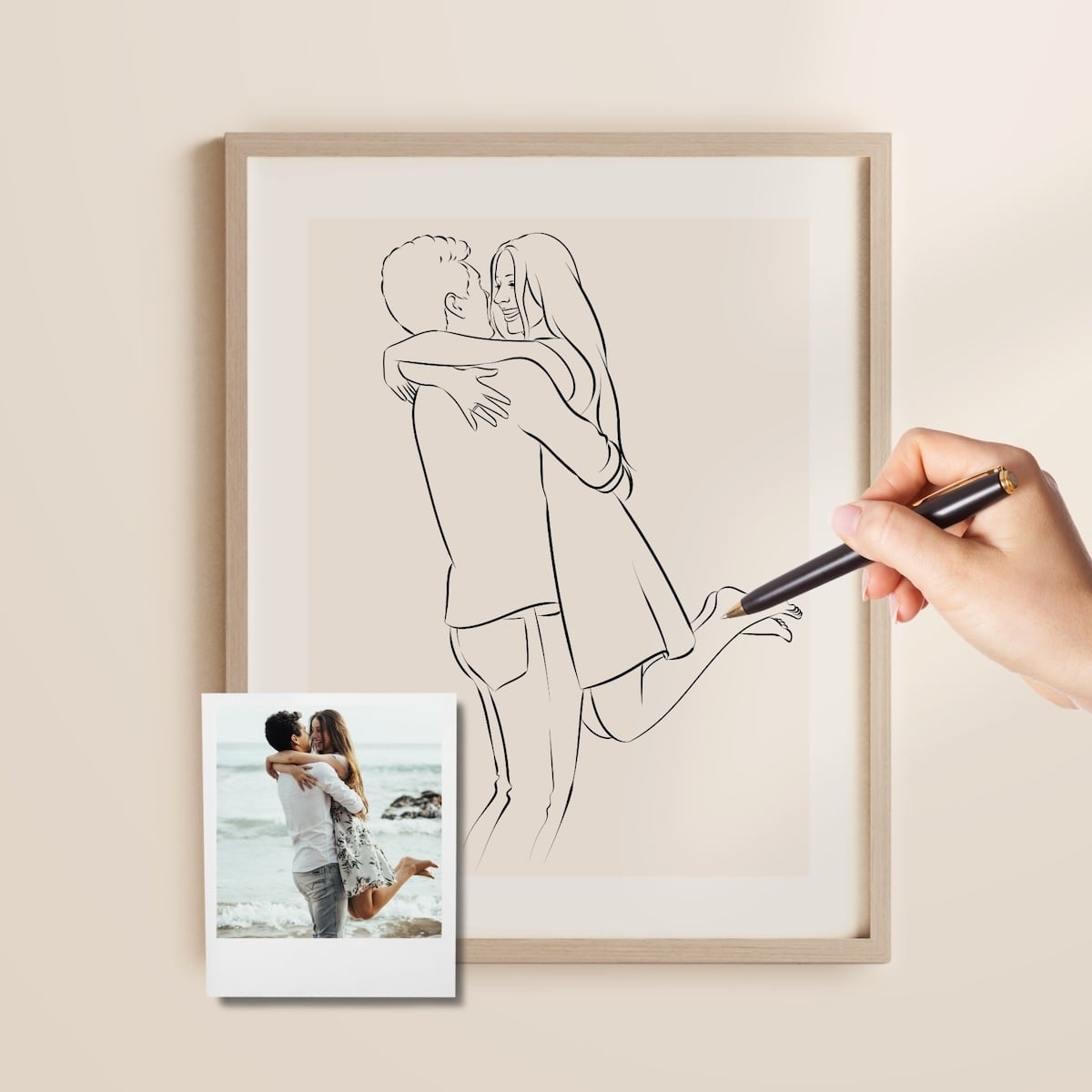 Disegno Line Art di una coppia