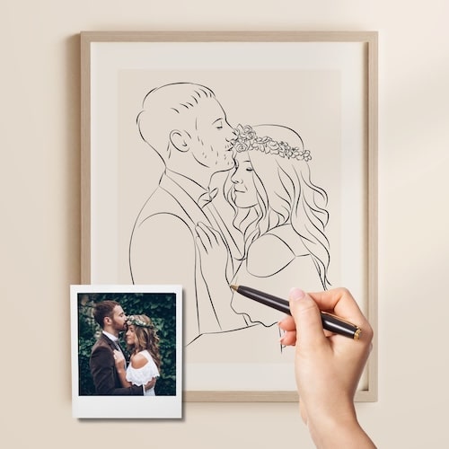 Ritratto personalizzato in Line Art