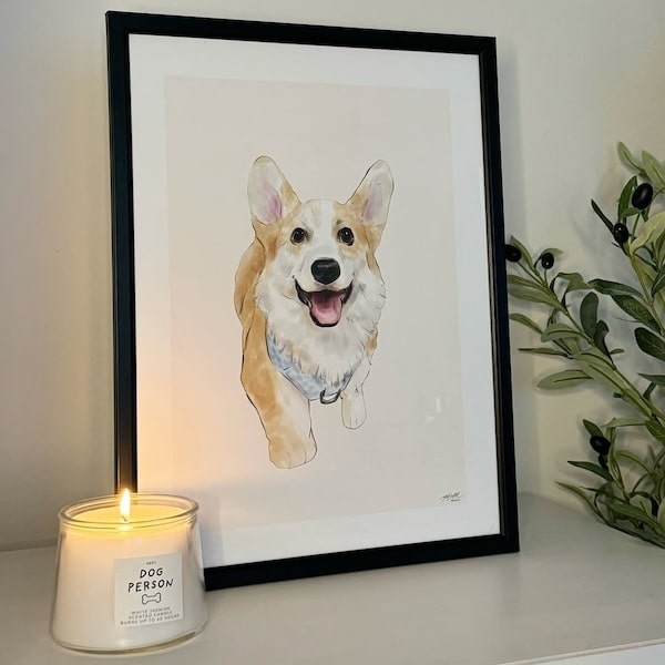 Ritratto colorato di un corgi